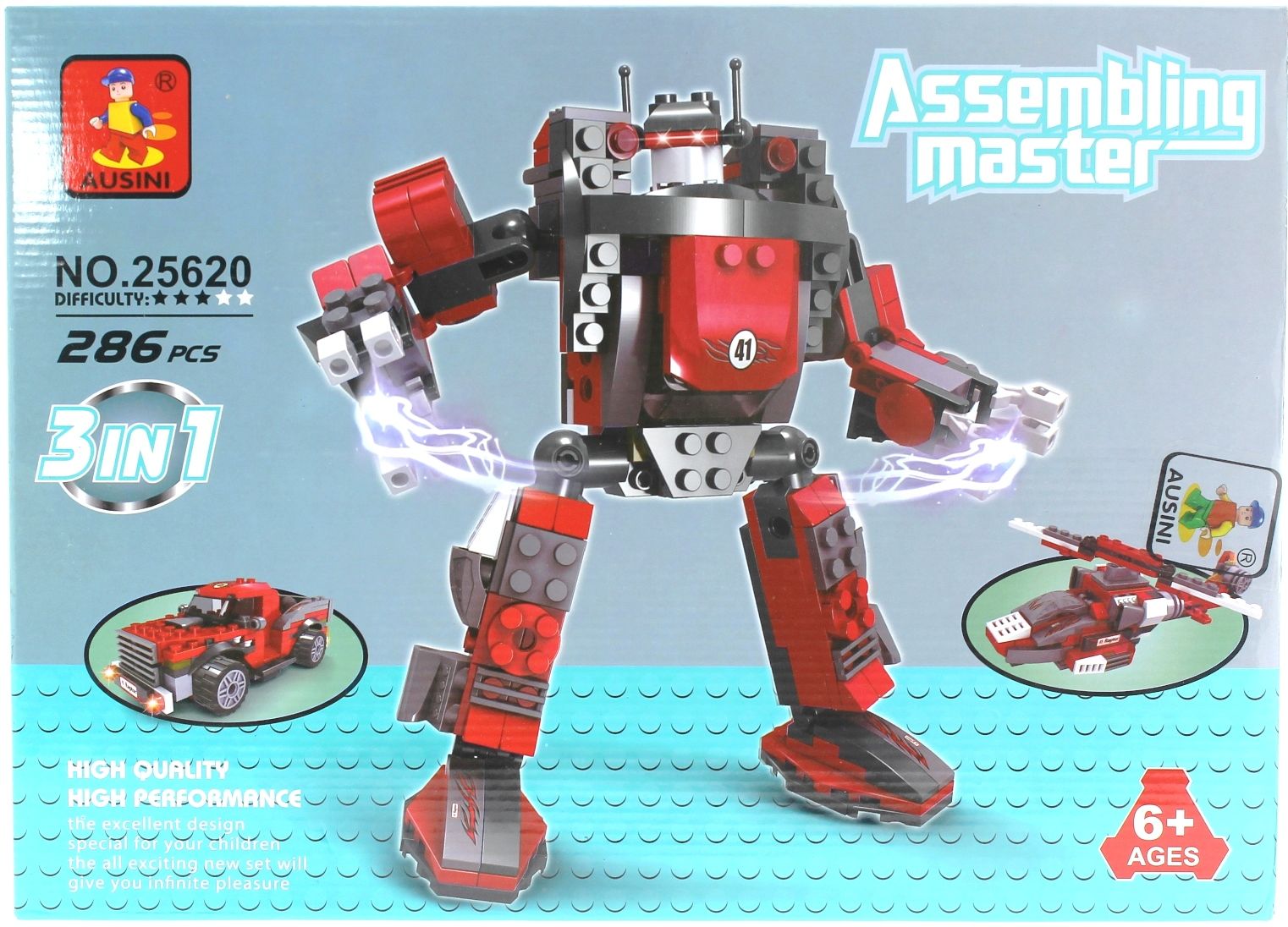 Ausini 286 Parça Assembling Master 3 in 1