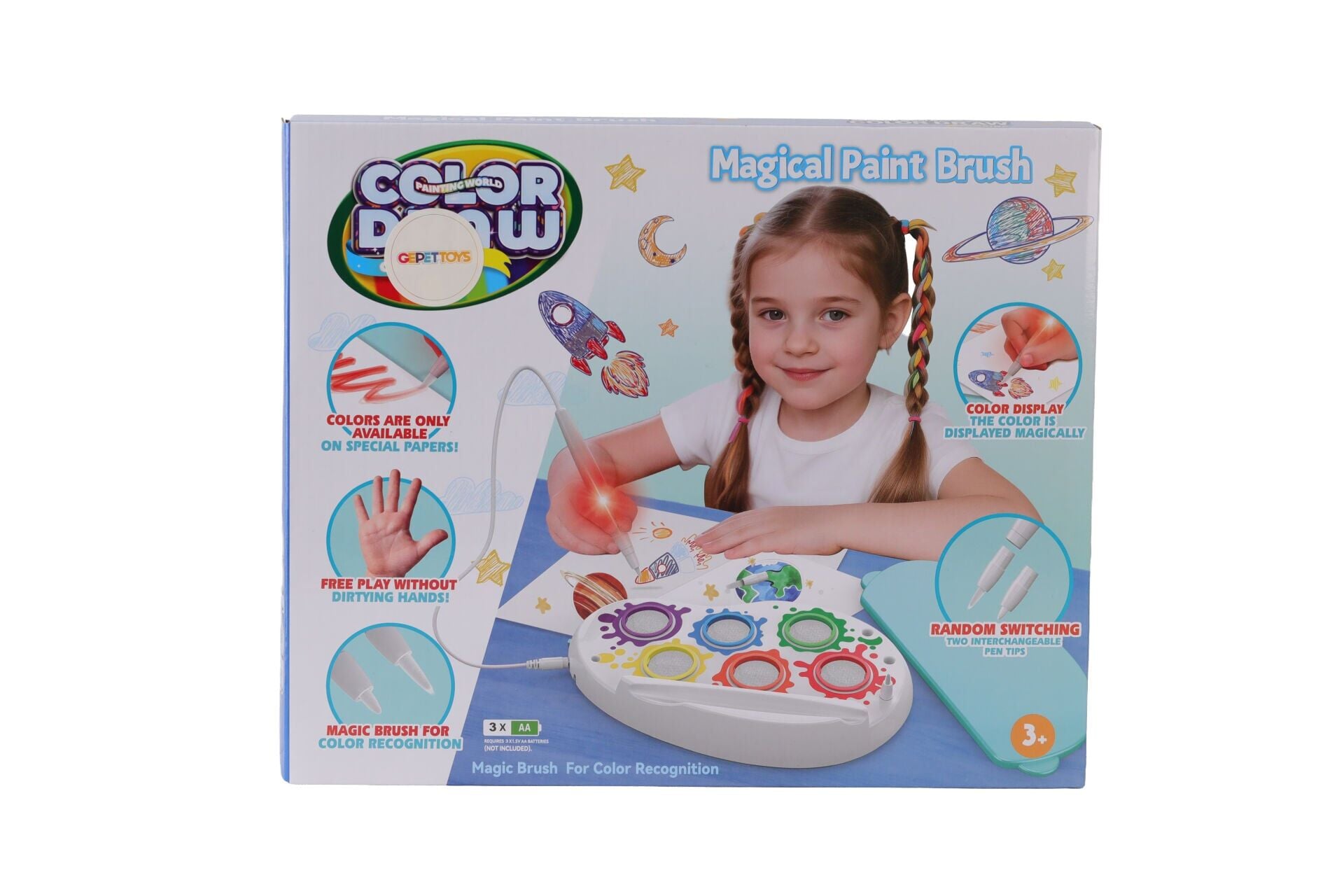 WF-6003A SİHİRLİ BOYAMA LEKESİZ IŞIKLI BOYAMA FIRÇASI