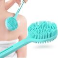 Çift Taraflı Silikon Uzun Saplı  Banyo Fırçası CM-331