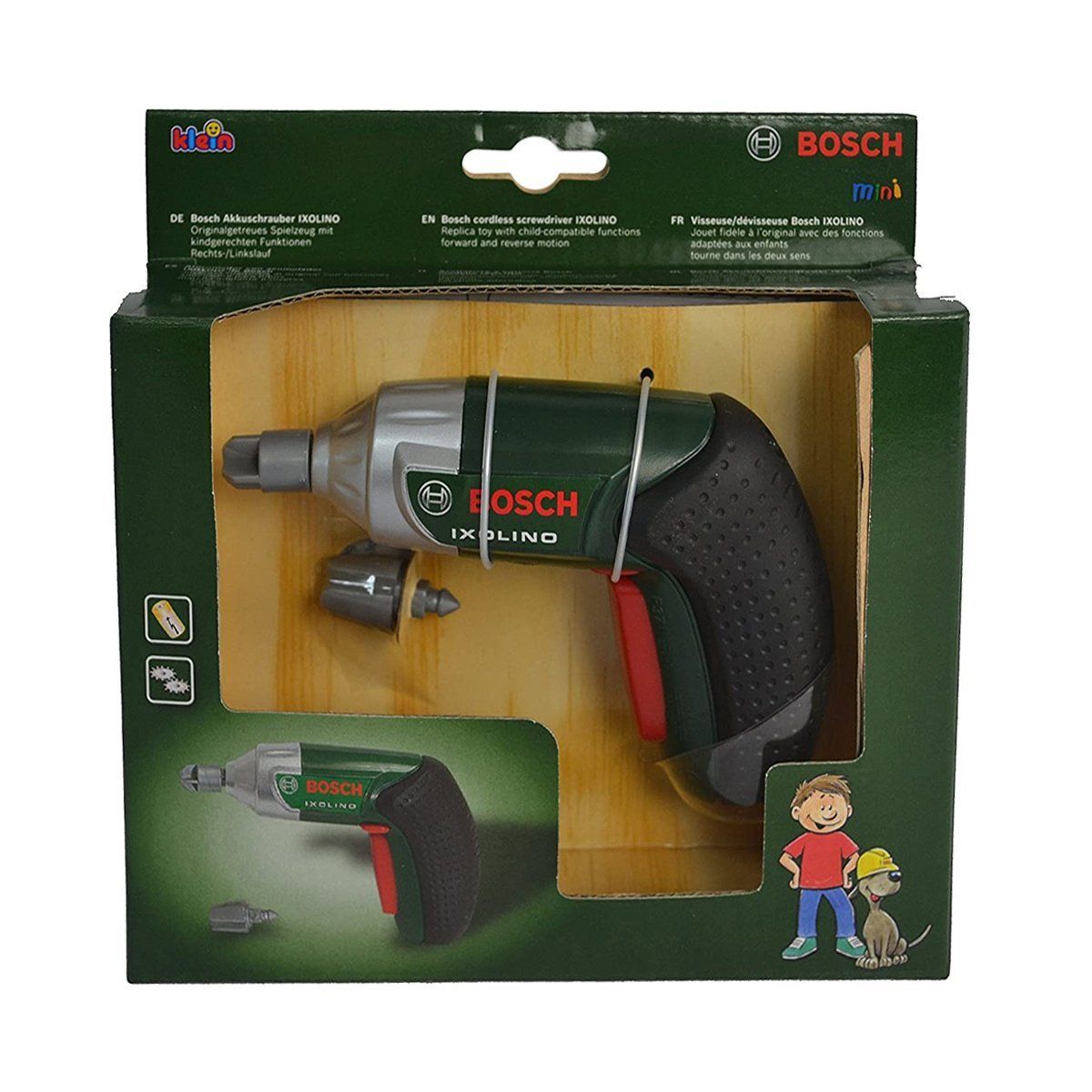 8602 Bosch Ixolino Sesli ve Işıklı Oyuncak Matkap Tamir Seti ***OYUNCAKTIR***
