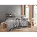 Hobby Private İpliği Boyalı Nevresim Takımı Gri