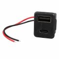 IC-266T-4 Pano Tip Kare Type-C + USB Şarj Soketi Bağlantı Modülü