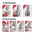 Sunup SN-27114 2 Kademeli Tasarruflu Musluk Başlığı 360 Derece