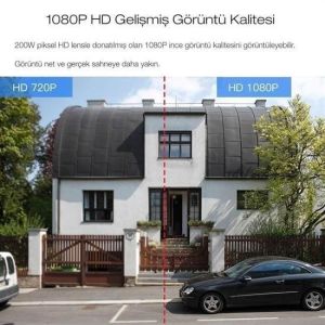 20 MP HD Lens İç Dış Mekan Suya Danıklı IP Wifi Network Güvenlik Kamerası Wifi Kamera