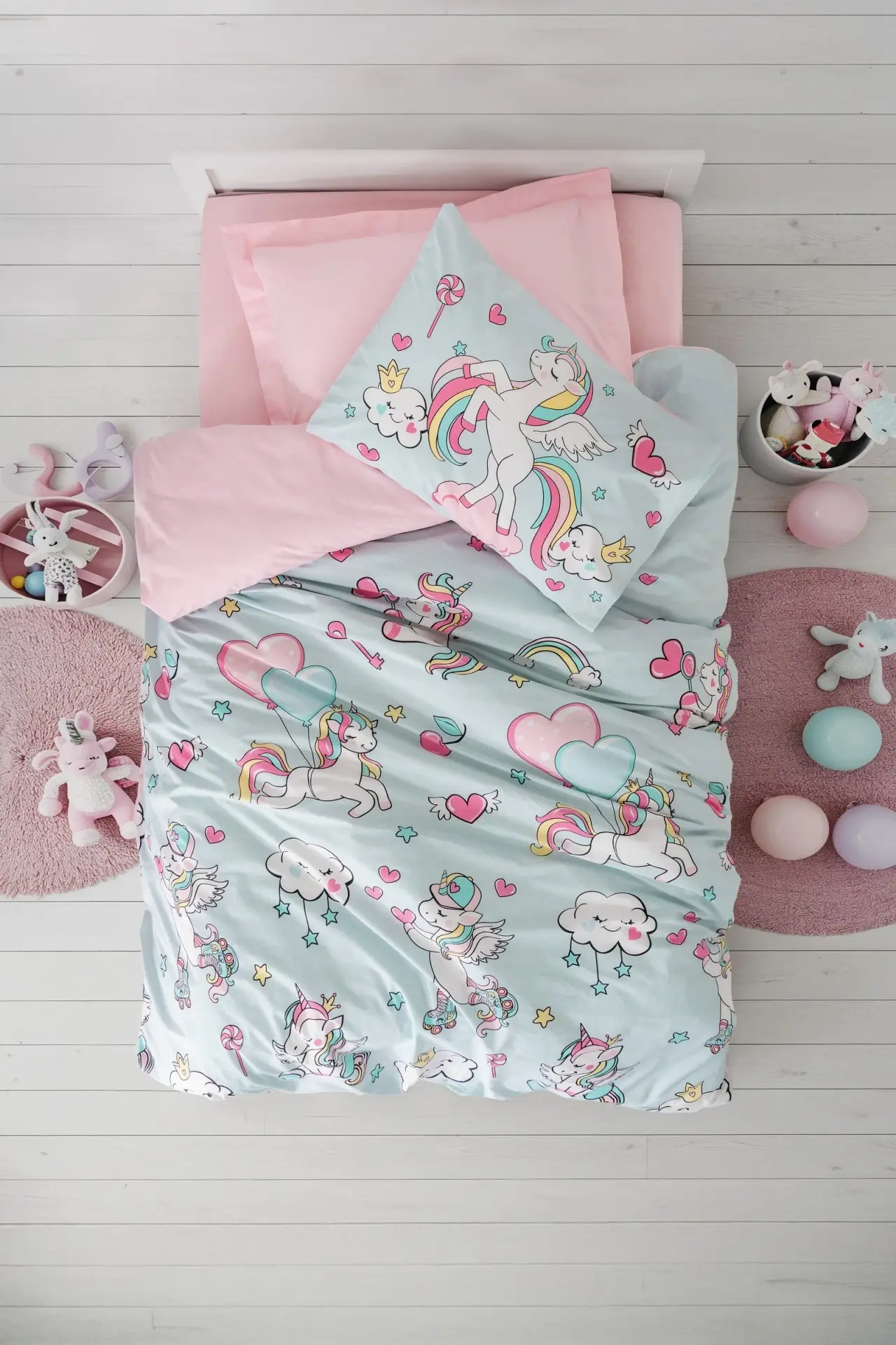 Cotton Box Genç Ranforce Nevresim Takımı Tek Kişilik Twinka Pembe