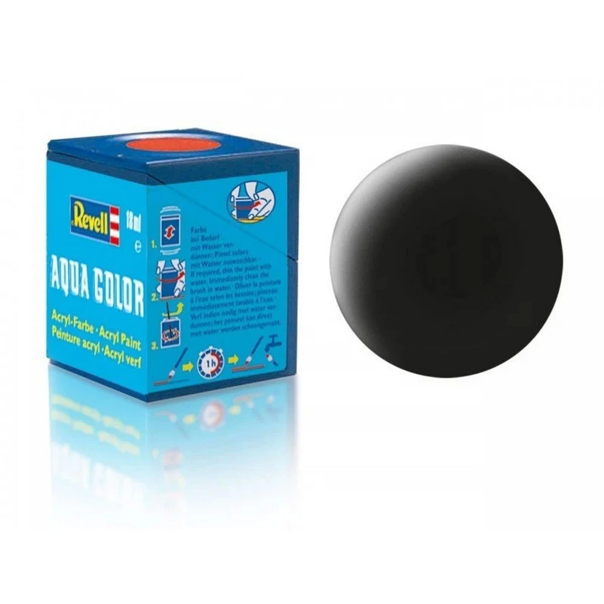 Aqua Color Black - Mat Boya - 18 ml VAC36108