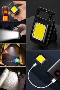 Anahtarlıklı, Açacaklı,Güçlü Mıknatıslı 3 Farklı Led Modlu Mini Boy Asılabilen Led Kamp Aydınlatması,El Feneri