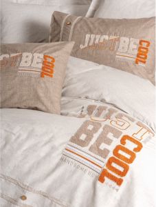 Cotton Box Mood Nakışlı Ranforce Çift Kişilik Nevresim Takımı Cool Kahve