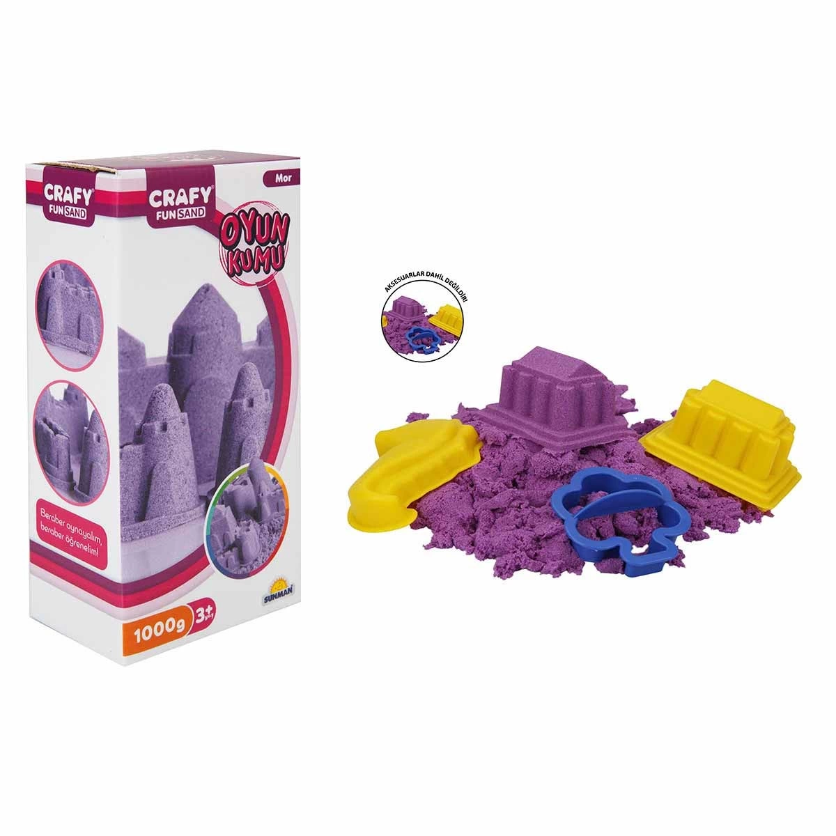 Fun Dough Kinetik Kum 1000 gr Mor - S00002242