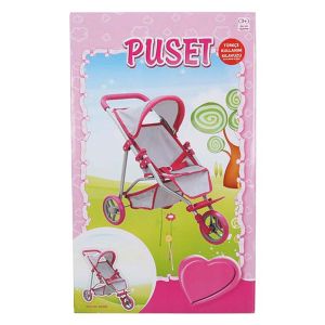 Sunman 3 Tekerlekli Pembe Gri Puset - S00009614
