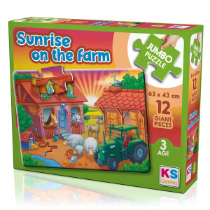 KS Games Sunrise On The Farm 12 Parça Puzzle JP31005