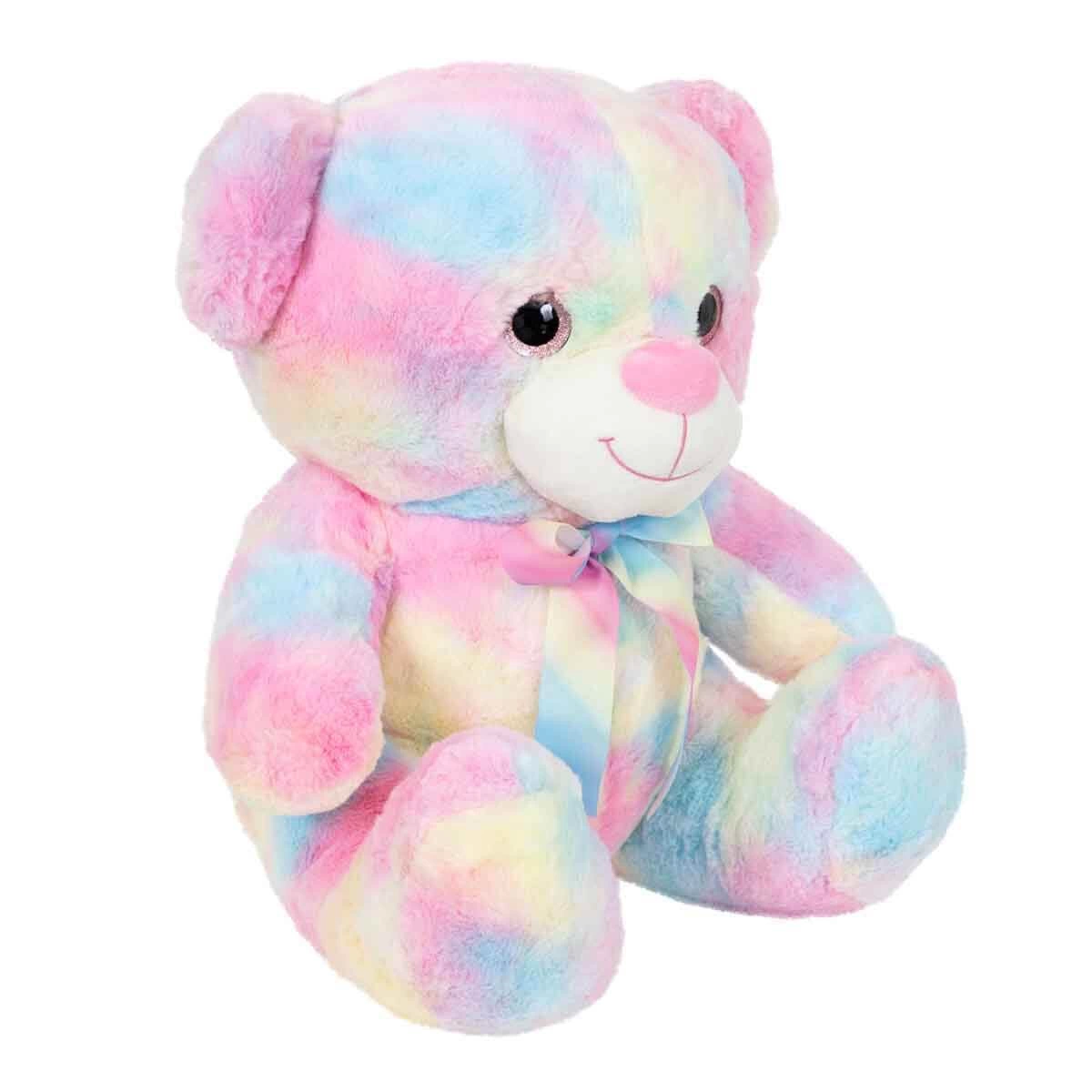 Gökkuşağı Renkli Peluş Ayı 45 cm S00004771