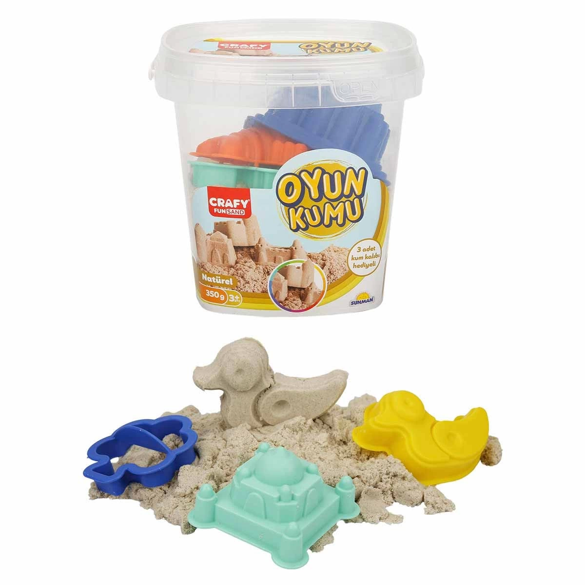 Crafy Oyun Kumu Seti Naturel 350 g