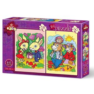 4489 Penguenler 12+24 Parça Çocuk Puzzle 