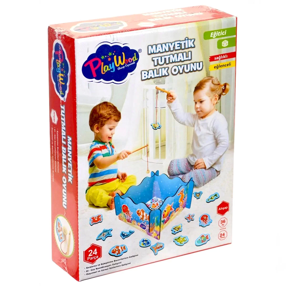 Playwood Ahşap Manyetik Balık Tutma Oyunu - ONY-381