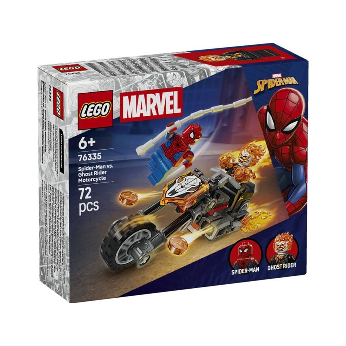 76335 Lego Marvel Spider-Man Ghost Rider Motosikletine Karşı 72 parça +6 yaş