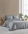 Şaheser Home Collection Yatak Örtüsü Çift Kişilik İlda Gri