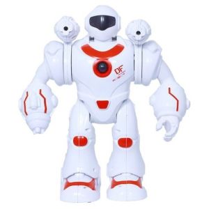 Füze Atan Sesli ve Işıklı Robot Kırmızı-Beyaz