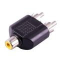 1RCA Dişi-2RCA Erkek Çevirici Jack