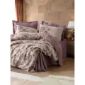 Cotton Box Saten Çift Kişilik Nevresim Takımı Majolica Mürdüm