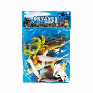 1000713 Okyanus Hayvanları Poşetli 7'li Hayvan Oyun Seti -Stokta Olan Model Gönderilir