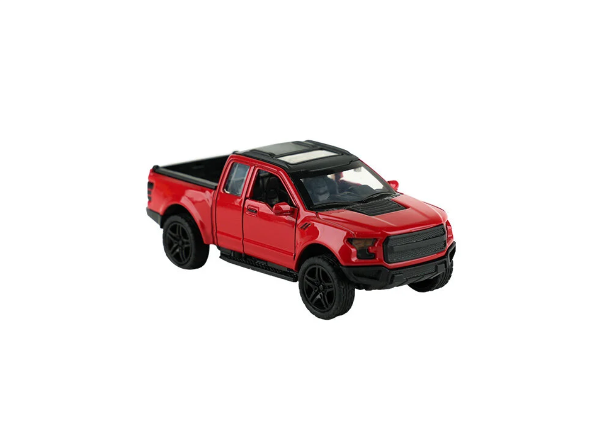 Die Cast Metal Sesli ve Işıklı Çek Bırak Kırmızı Pikap