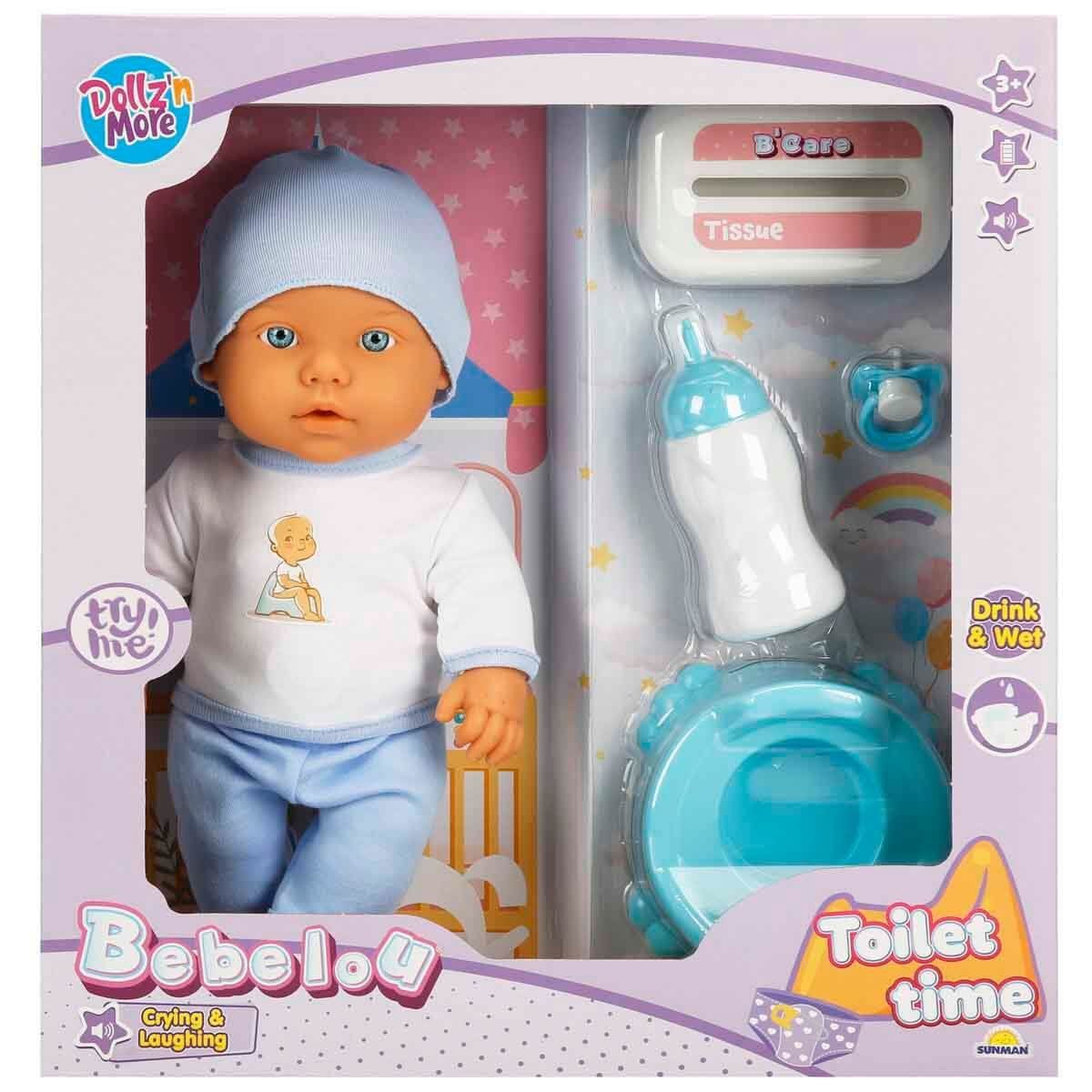 1030141 Sesli Bebelou Tuvalet Zamanı Bebek Seti 32 cm