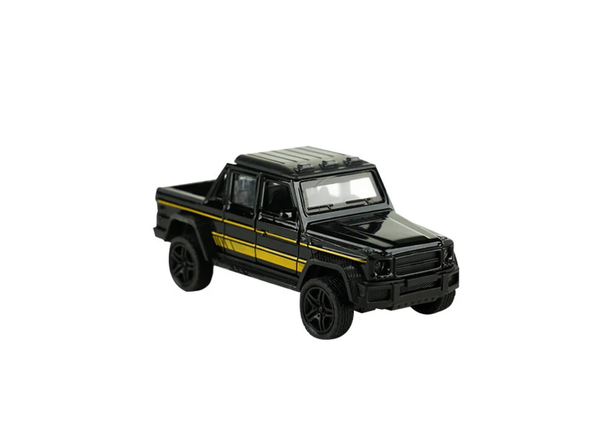 Die Cast Metal Sesli ve Işıklı Çek Bırak Siyah Pikap