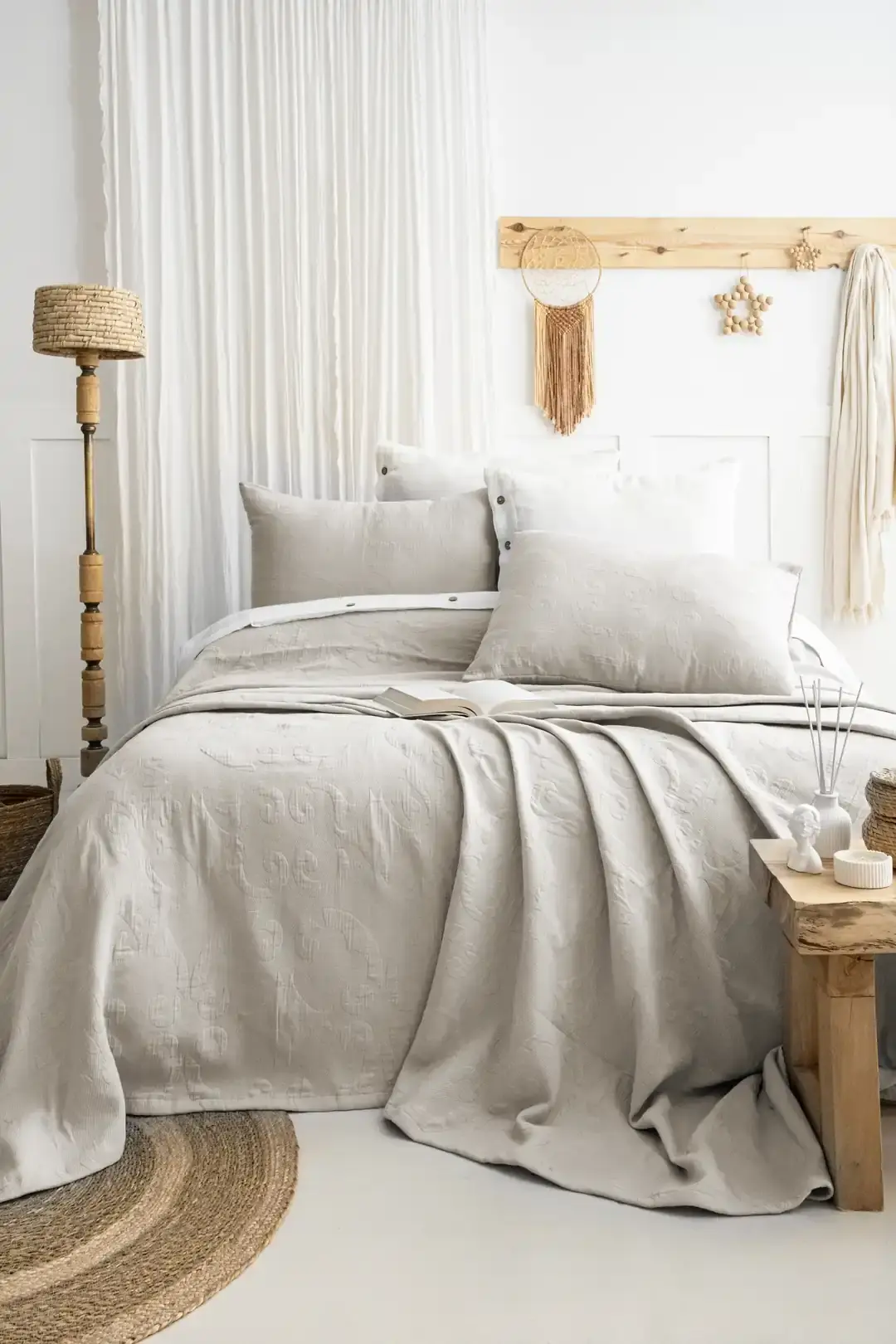 Şaheser Home Collection Yatak Örtüsü Çift Kişilik Julia Bej
