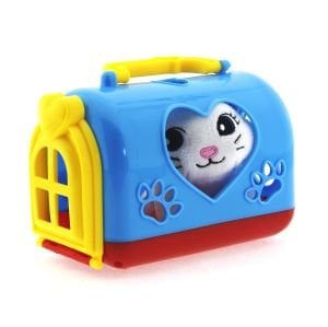 Taşıma Çantalı Peluş Beyaz Yavru Kedi