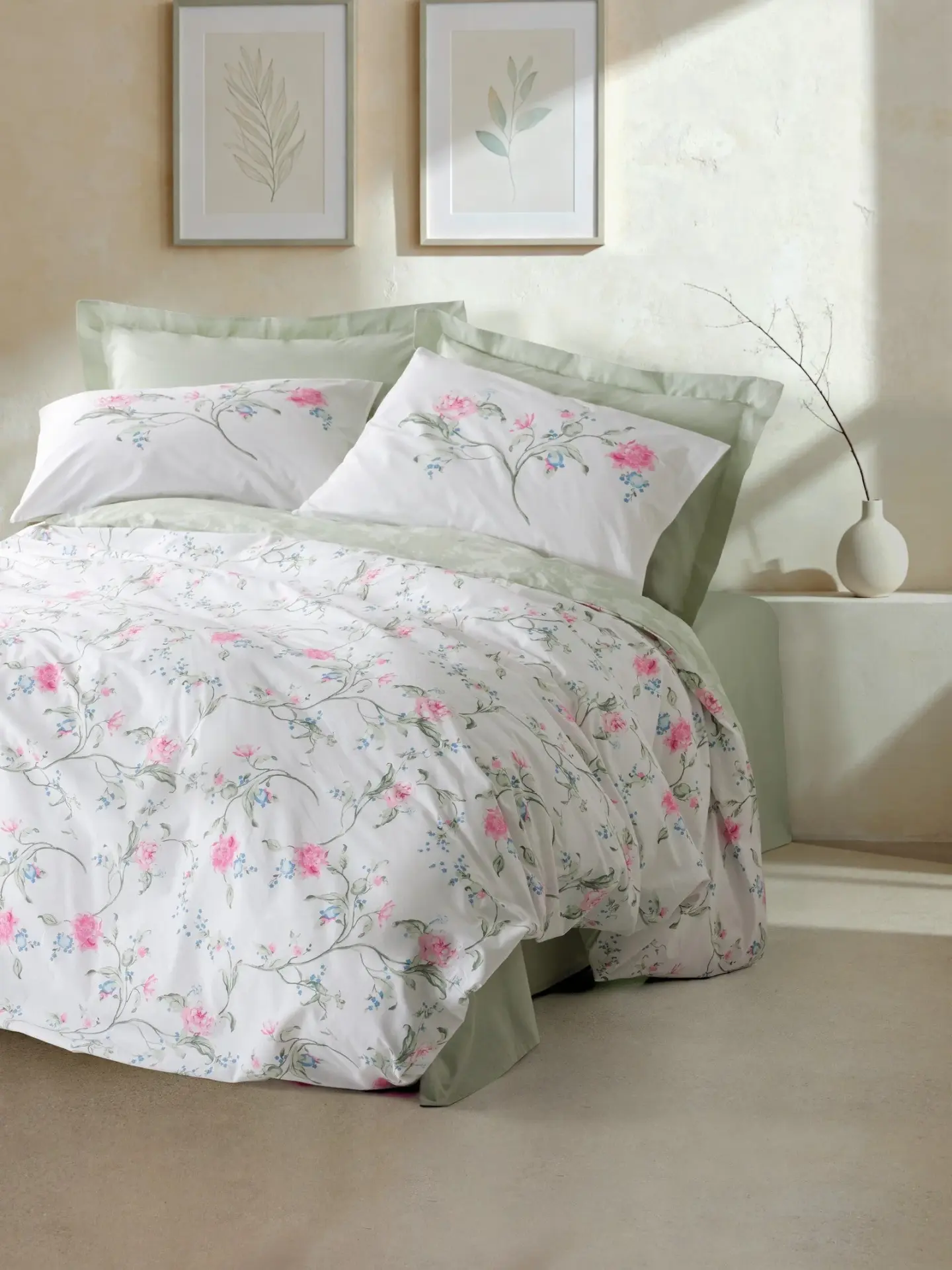 Cotton Box Ranforce Nevresim Takımı Çift Kişilik Olina Yeşil