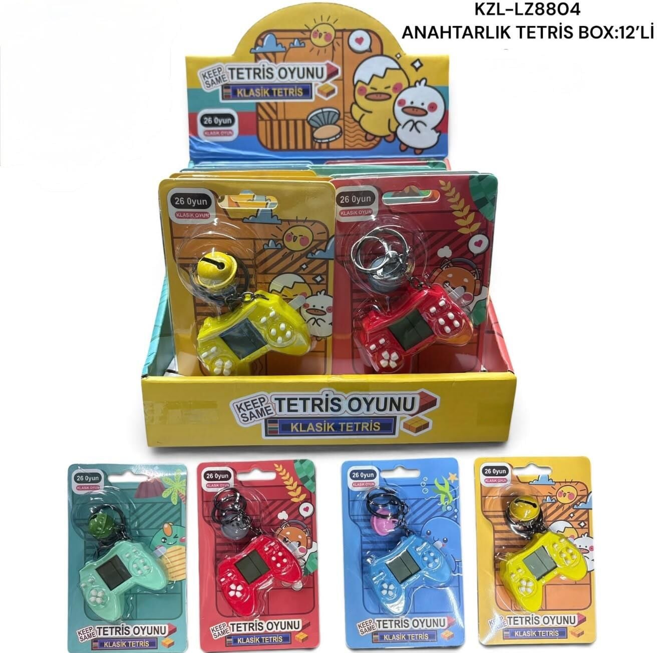 KZL-LZ8804 ANAHTARLIK TETRIS 12 LI STANDLI-KZL