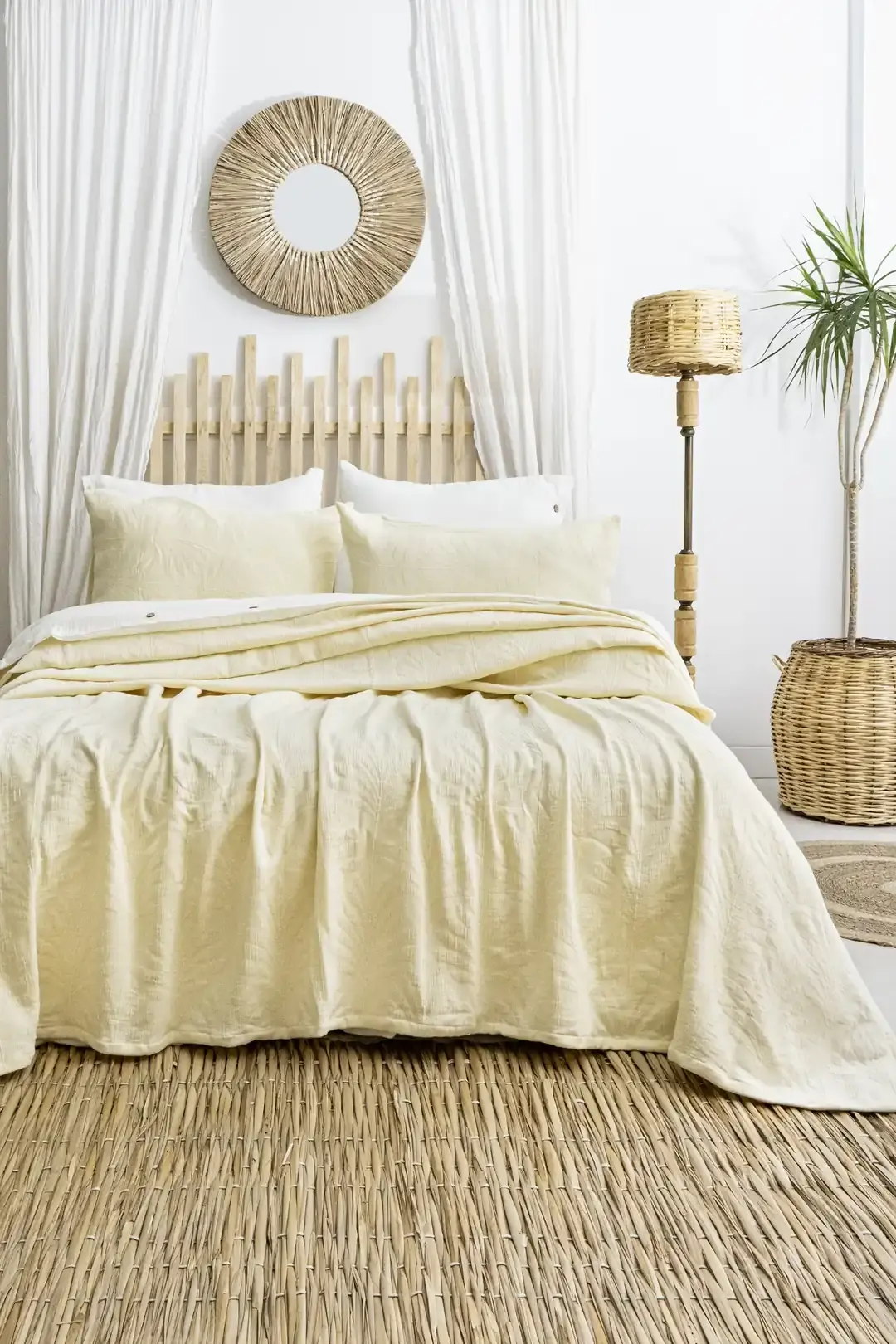 Şaheser Home Collection Yatak Örtüsü Çift Kişilik Silvia Butter Yellow