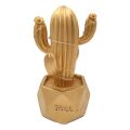 Led Işıklı Sevimli Kaktüs Dekoratif Masa Lambası Mini Biblo Gece Lambası-GOLD