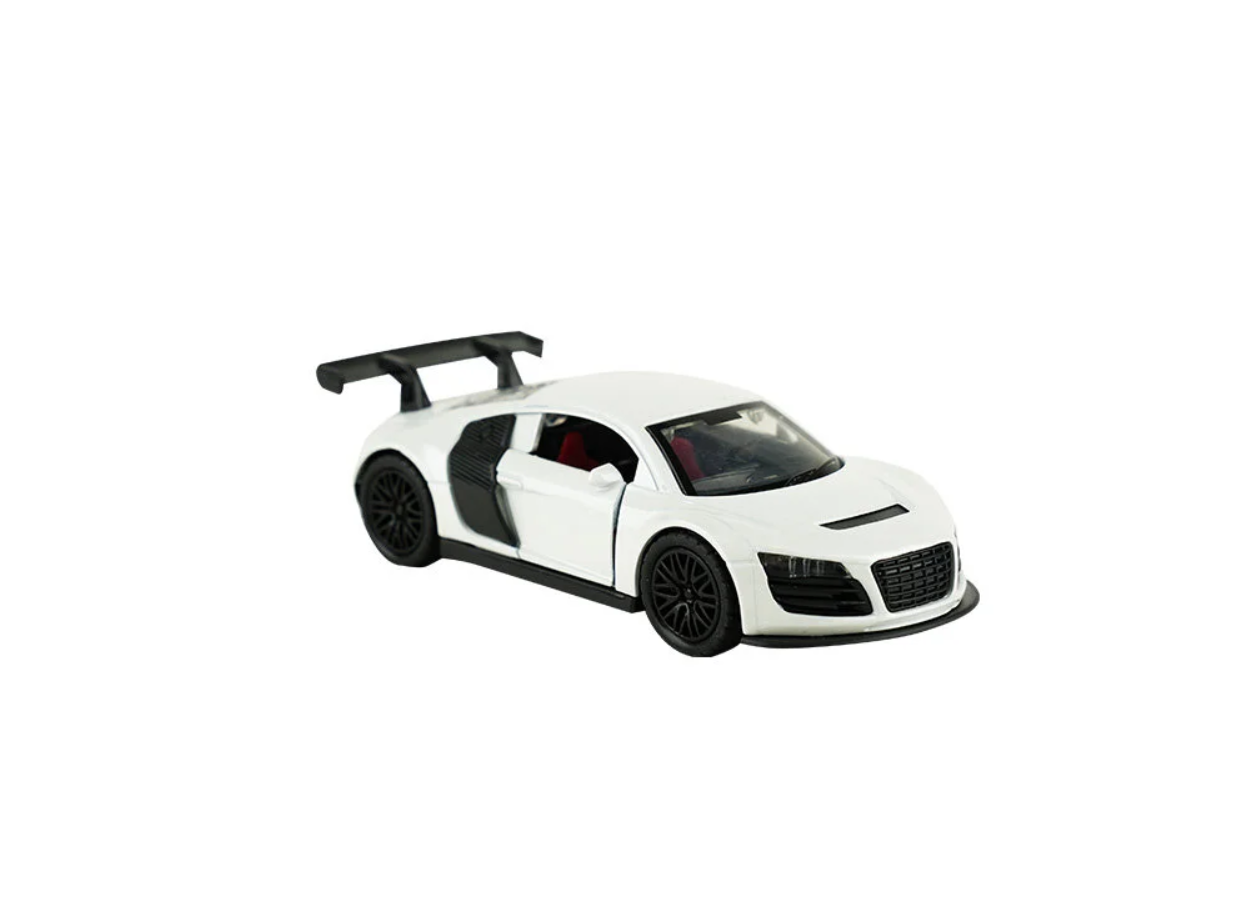 Die Cast Metal Çek Bırak Beyaz Spor Araba
