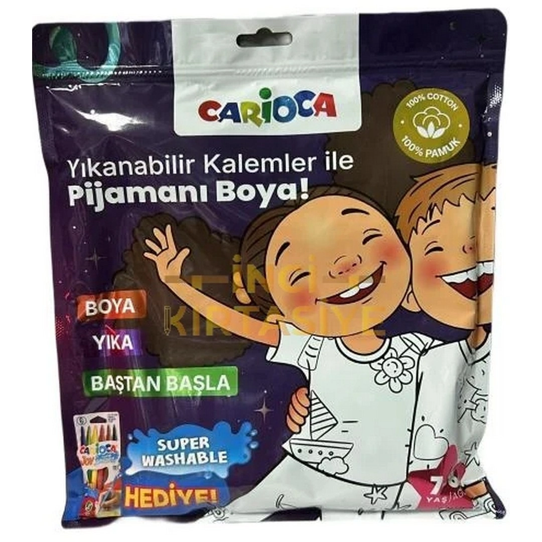 Kalem Hediyeli Boyanabilir Pijama 7-8 Yaş