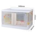 Sunup SN-25883 72L Katlanabilir Plastik Saklama Kutusu Renkli Kapaklı Tekerlekli 40x64x37cm