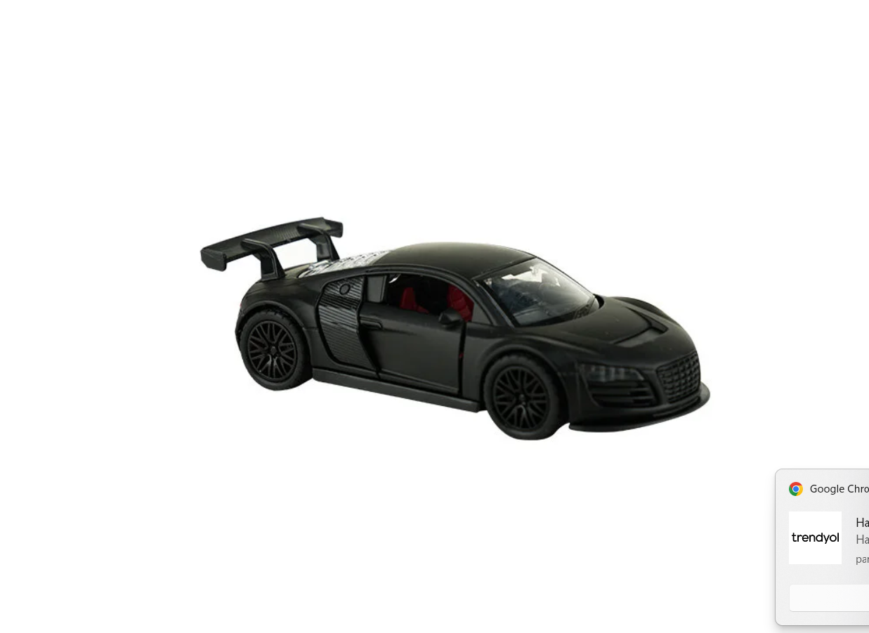 Die Cast Metal Çek Bırak Siyah Spor Araba