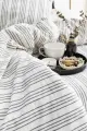 Şaheser Home Collection İpliği Boyalı Çift Kişilik Nevresim Takımı Notta Antrasit