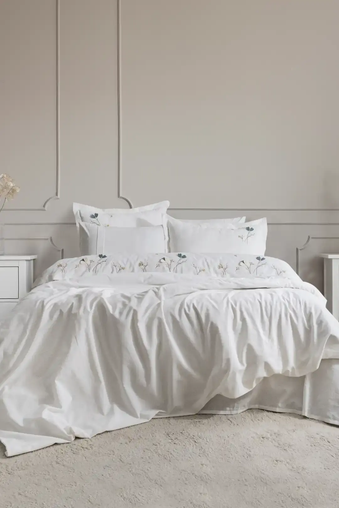 Şaheser Home Collection Nakışlı Çift Kişilik Nevresim Takımı Harmony