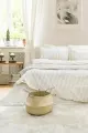 Şaheser Home Collection İpliği Boyalı Çift Kişilik Nevresim Takımı Notta Bej