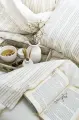 Şaheser Home Collection İpliği Boyalı Çift Kişilik Nevresim Takımı Notta Bej