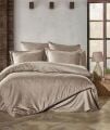Şaheser Home Collection Jakarlı Saten Çift Kişilik Nevresim Takımı Harley Vizon