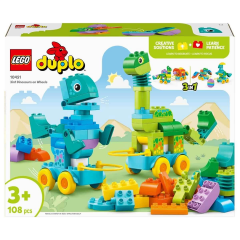 LEGO DUPLO Kasabası 3’ü 1 Arada Tekerlekli Dinozorlar 10451