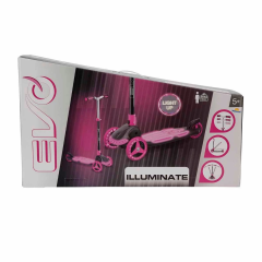 Evo 3 Tekerlekli Katlanabilir Illuminate Işıklı Pembe Scooter