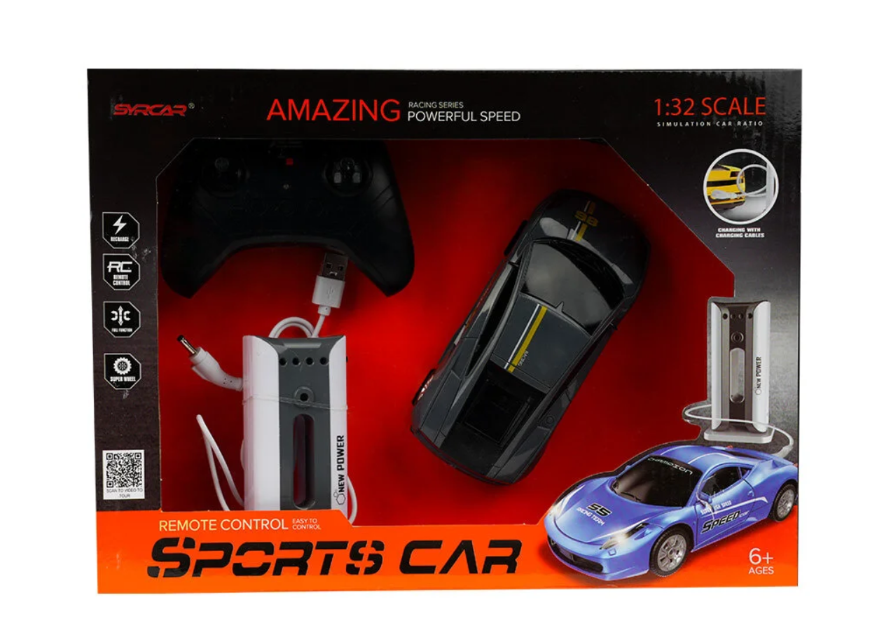 Uzaktan Kumandalı Gri Elektrikli Yarış Arabası