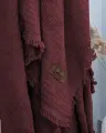 Şaheser Home Collection Müslin Yatak Örtüsü Çift Kişilik Oscar Rubby Kırmızı