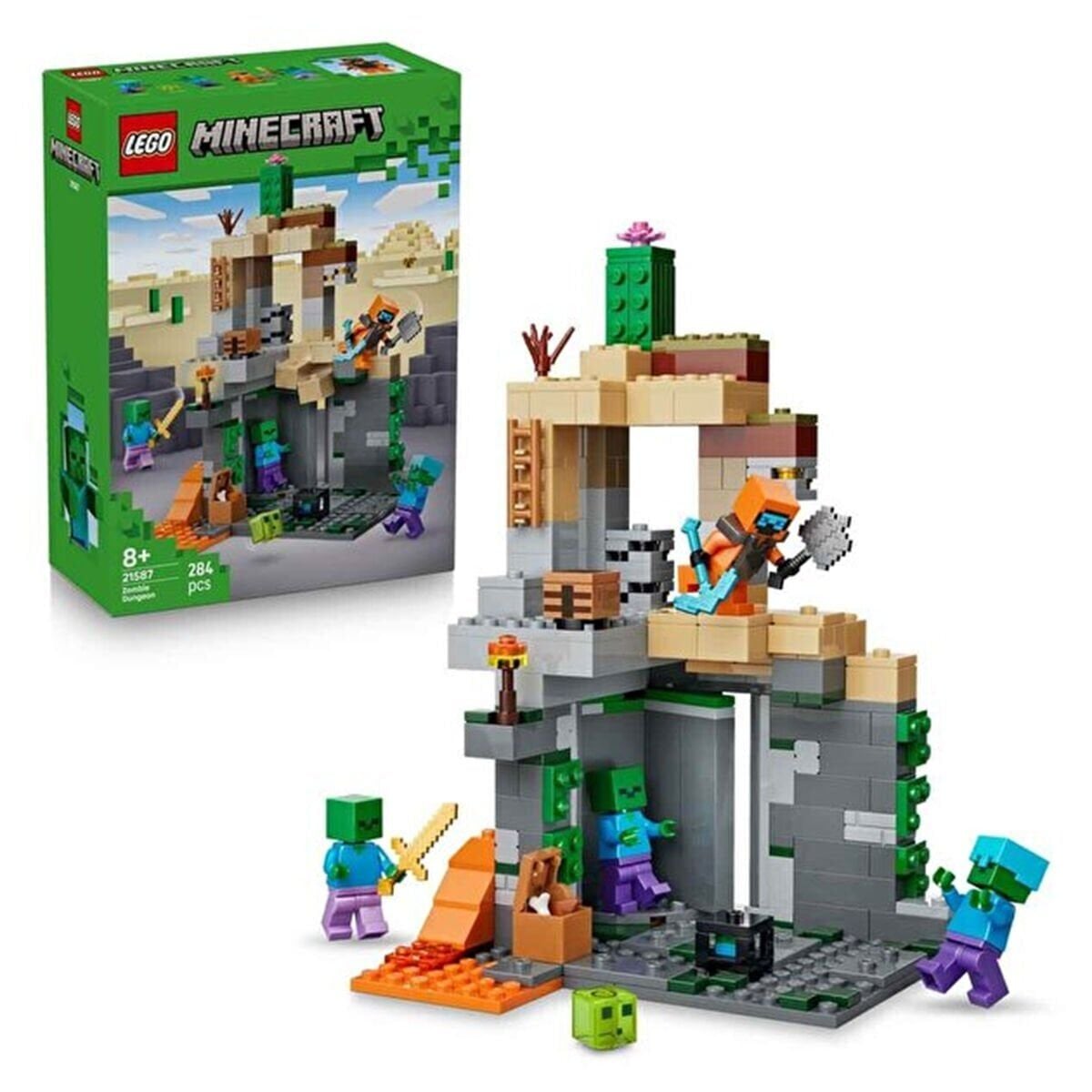 21587 Lego Minecraft Zombi Zindanı 284 parça +8 yaş