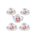 10 Parça Oyuncak Çiçek Desenli Seramik Çay Seti