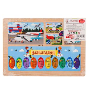 ONY-233-234-235-236 Ahşap Eğitici Puzzle Havaalanı - 1 Adet Stokta Olan Gönderilir